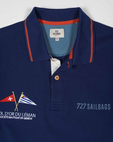 Polo homme bleu marine édition limitée · Bol d'Or du Léman 2025