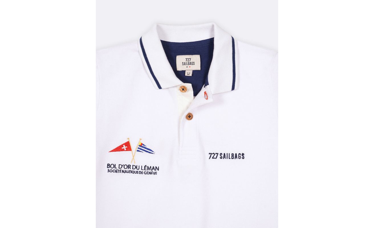 Polo homme blanc· Bol d'Or du Léman 2025