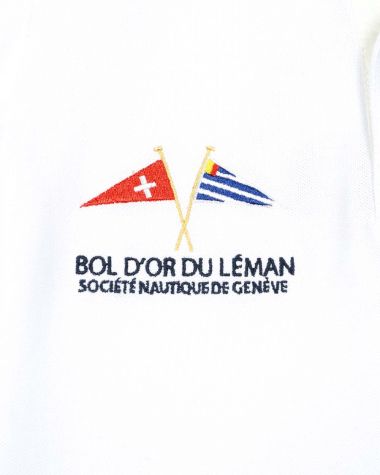 Polo homme blanc· Bol d'Or du Léman 2025