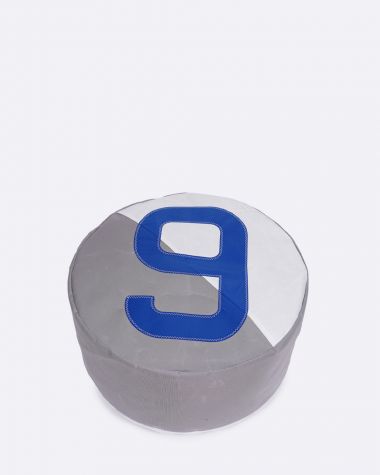 Pouf Solo ⌀54 · Gris et Bleu