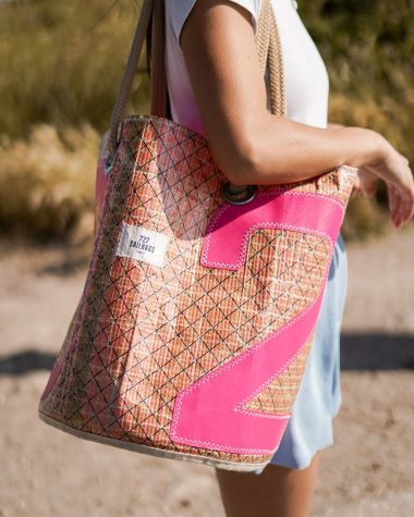 Strandtasche · Technisches Segel rosa