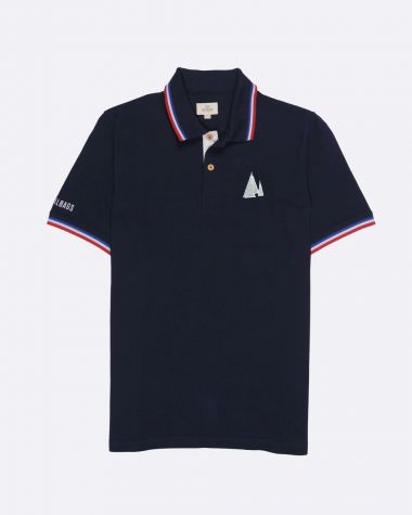 Polo Homme · Bleu marine tricolore