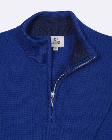Pull col camionneur Club House Homme ·Bleu électrique et écru