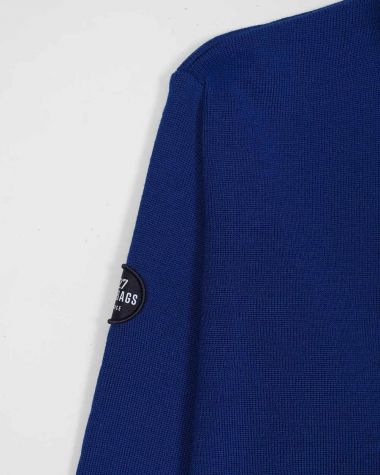 Pull col camionneur Club House Homme ·Bleu électrique et écru