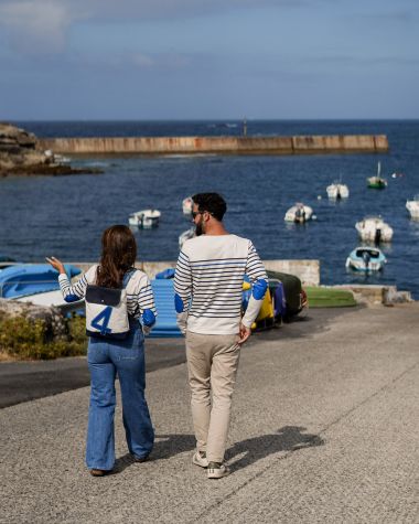 Marinière Midship Homme · Écru et bleu
