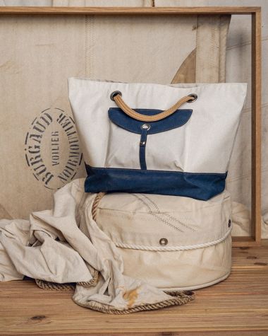 Sac voyage Onshore "Les Grands Classiques" · Cuir bleu marine