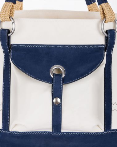Sac à main Charlie "Les Grands Classiques" · Cuir bleu marine