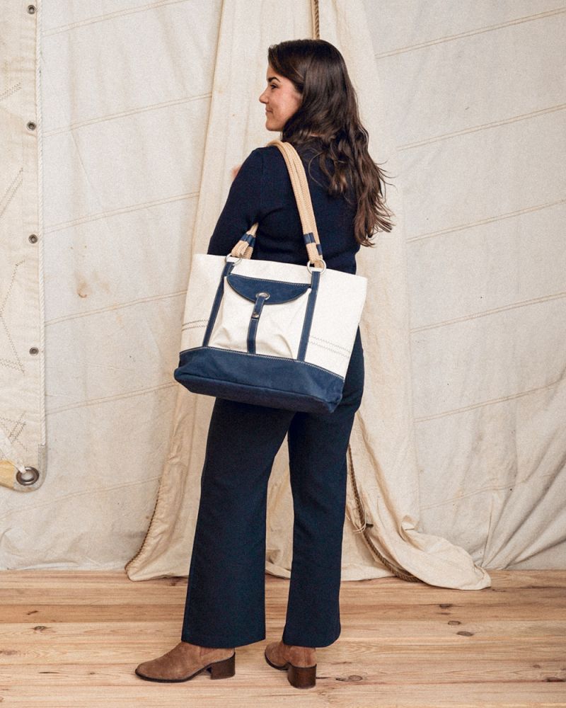 Sac à main Charlie "Les Grands Classiques" · Cuir bleu marine