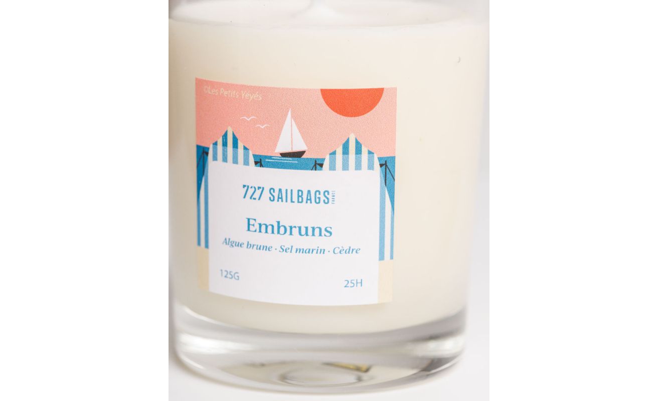Bougie parfumée en verre · Embruns