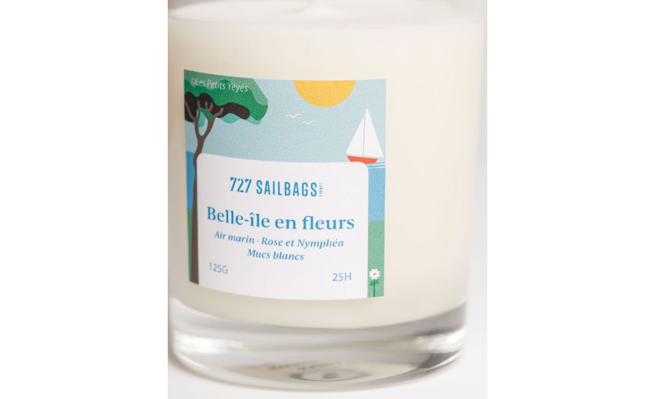 Bougie parfumée en verre · Belle île en fleurs