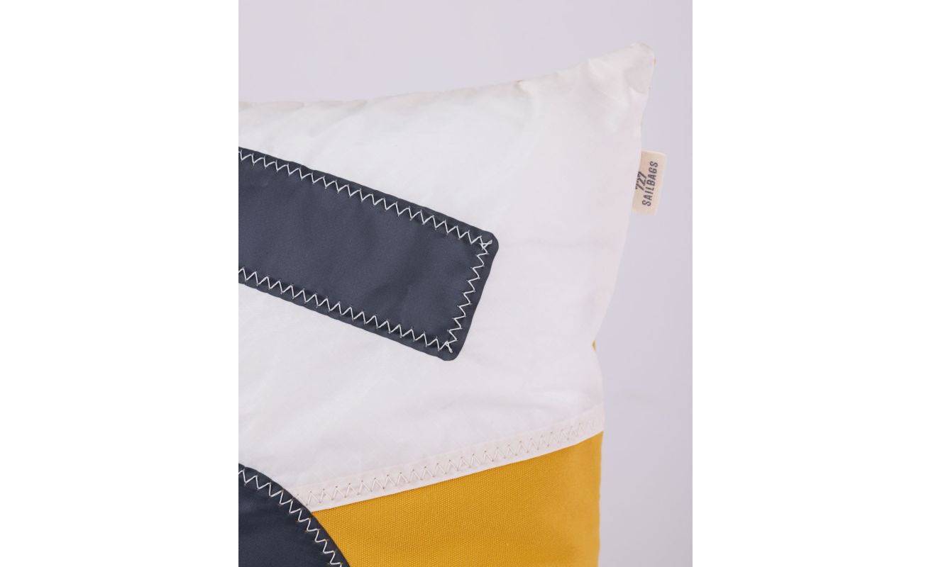 Coussin 40x40 · Moutarde 5 gris