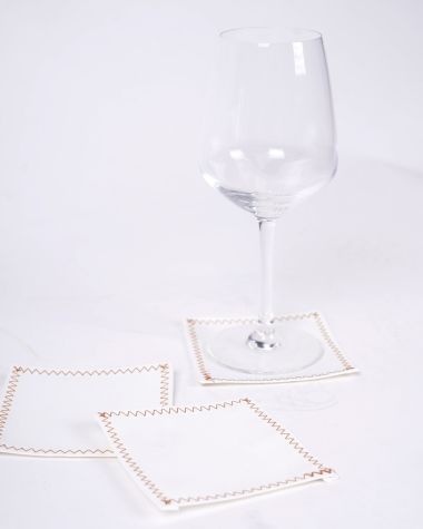 Lot de 6 Dessous de verre · Doré