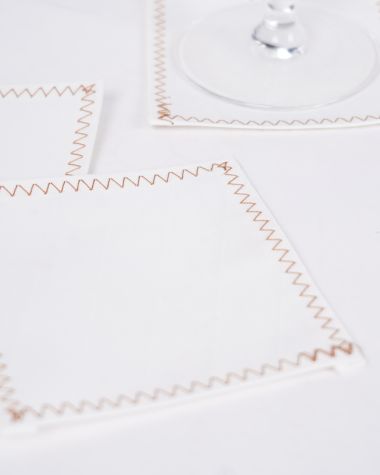 Lot de 6 Dessous de verre · Doré