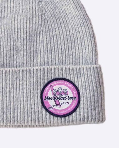 Bonnet en laine Gris · 727 Sailbags x Mon bonnet rose