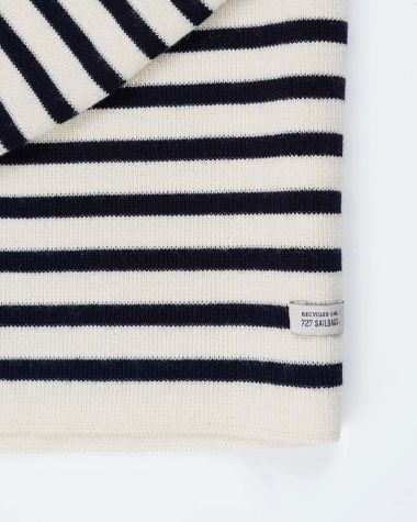 Pull marin Homme Midship · Laine vierge Rayé Marine et Écru