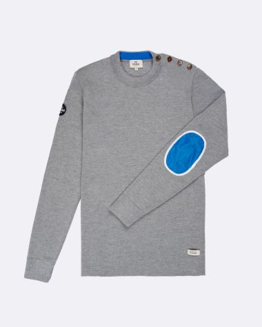 Pull marin Homme · Laine mérinos gris chiné