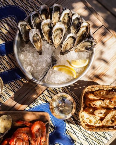 6 Sets de table · Gris et bleu