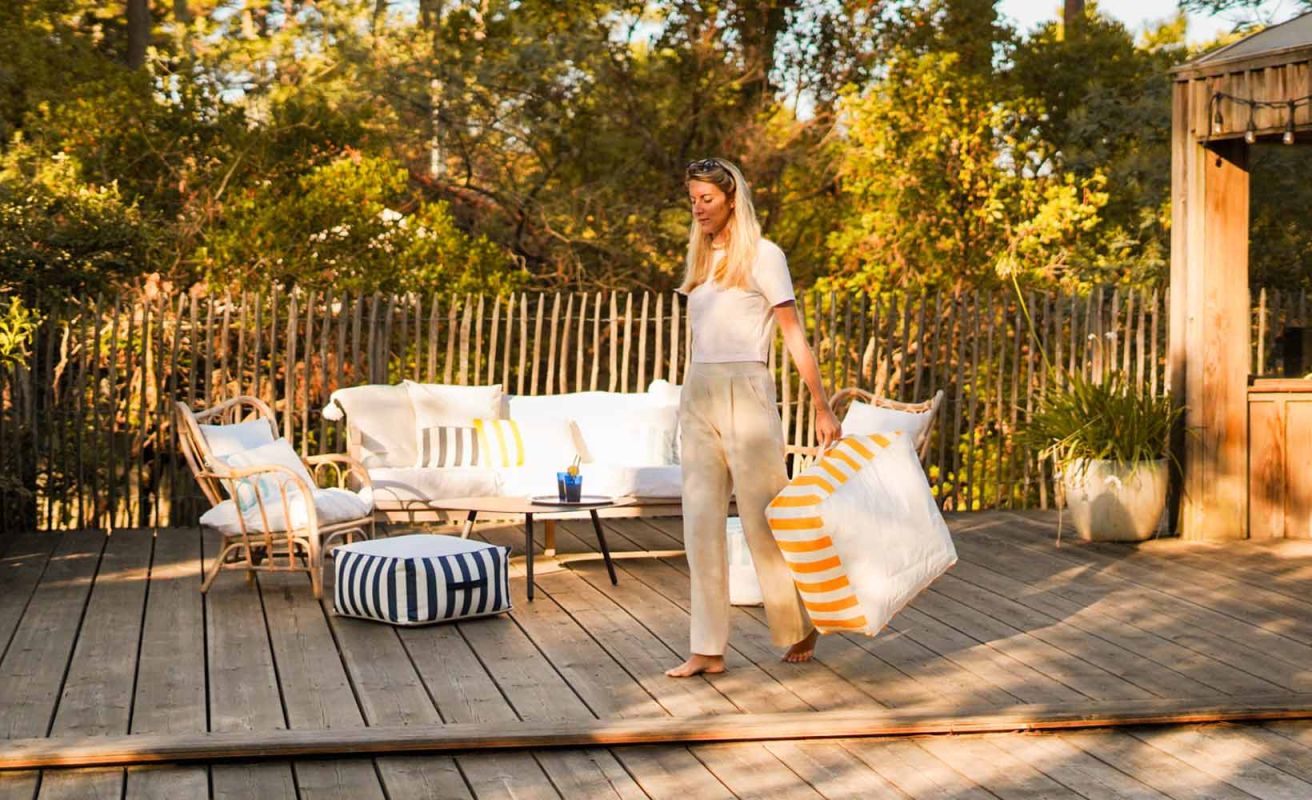 Square Bean Bag · Dolce Vita Navy