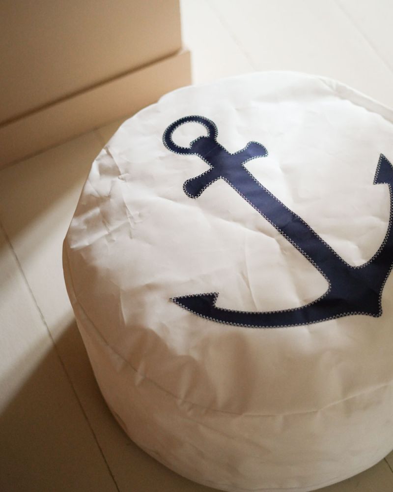 Pouf Solo ⌀54 · Ancre marine