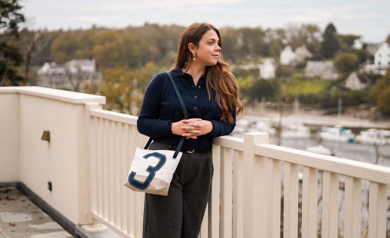 Rivage - Lin & Cuir Marine