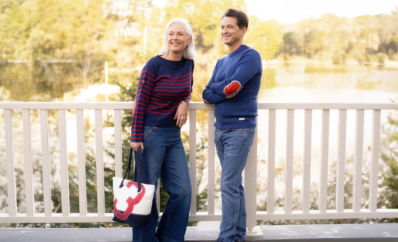 Sac à main Légende · Navy rouge