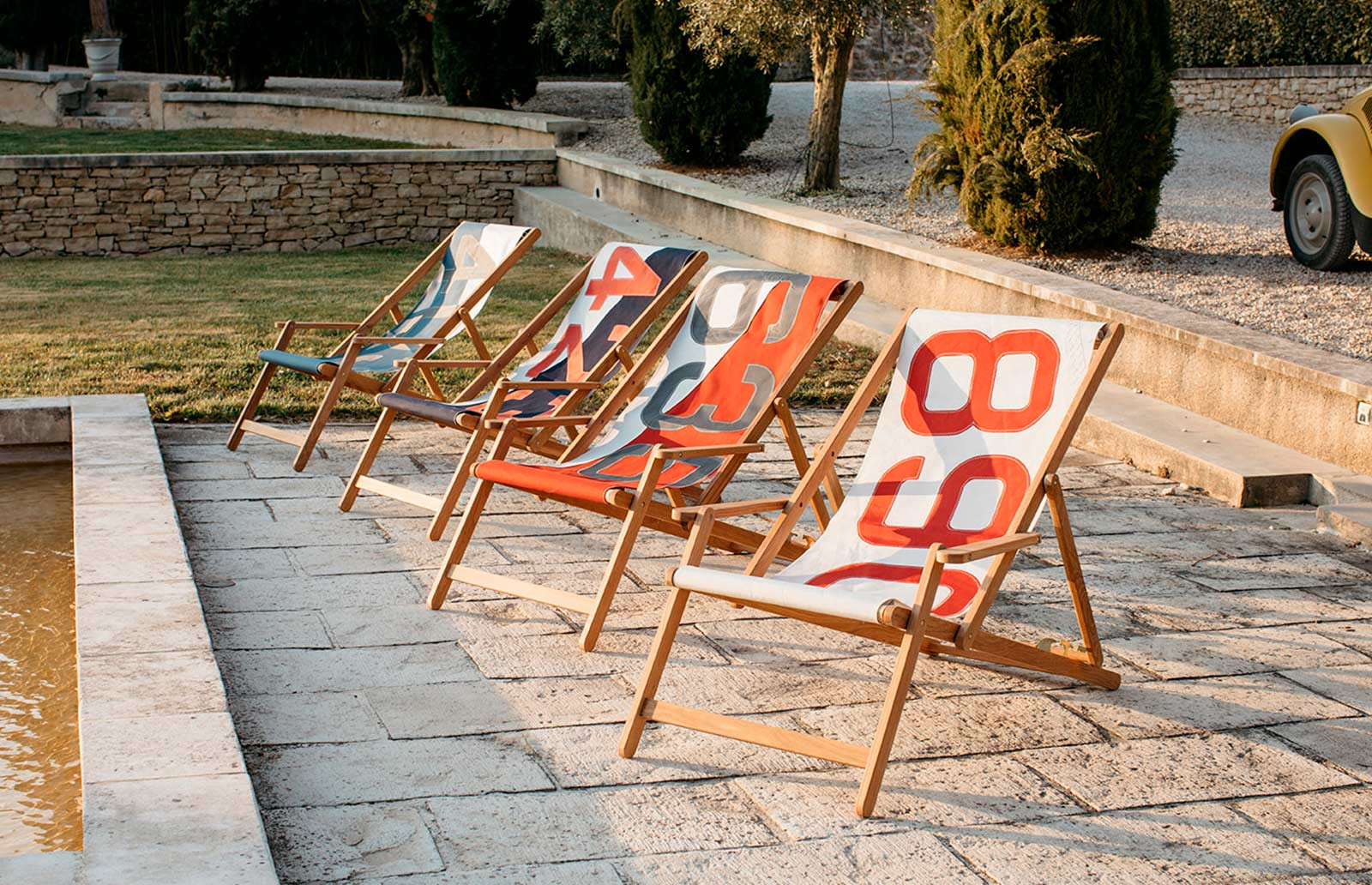 Deckchair covers made from recycled boat sails | 727 Sailbags