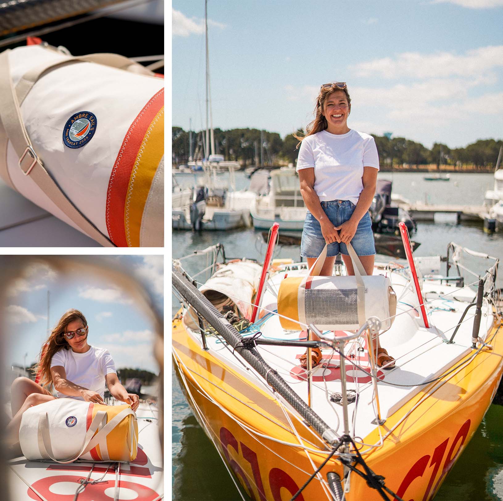 La collection de sacs en voile Ambre Sails et 727 Sailbags