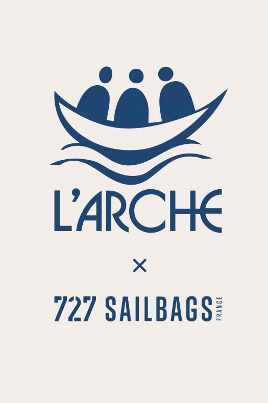 logos l'arche en france et 727 sailbags 