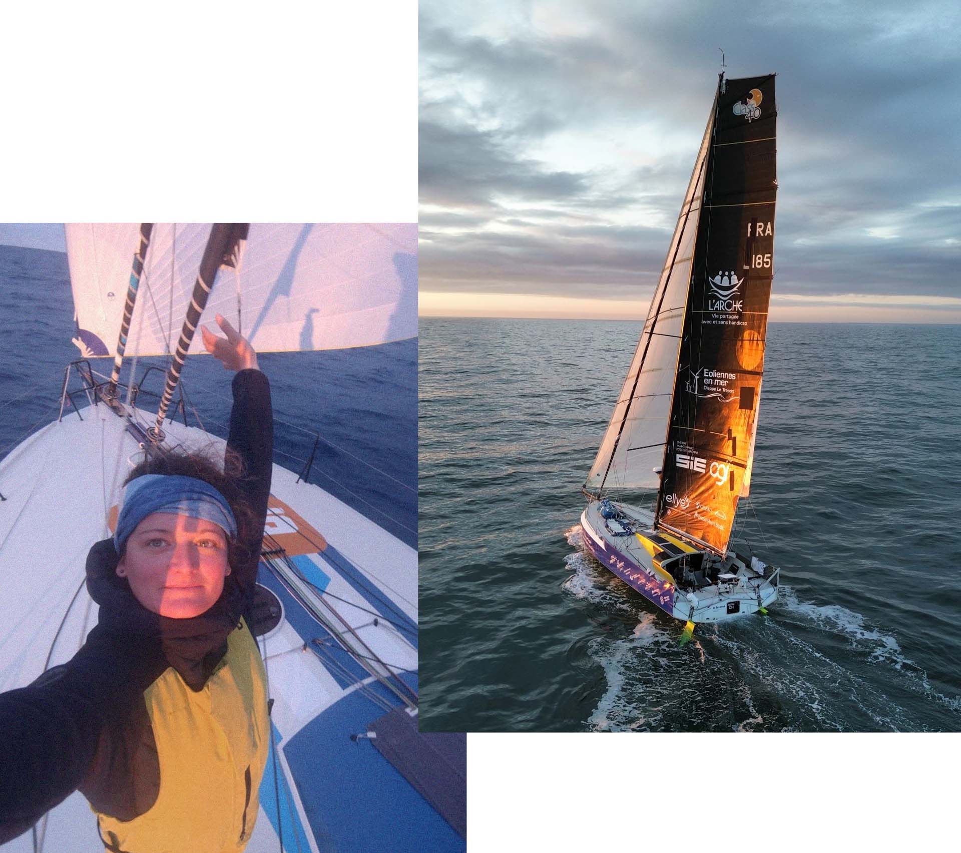 sophie faguet sur son voilier 