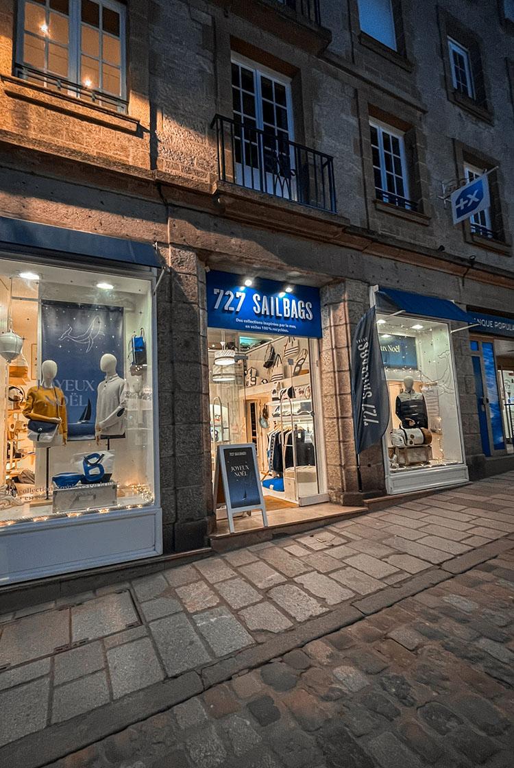 Boutique 727 sailbags Saint-Malo vue de rue