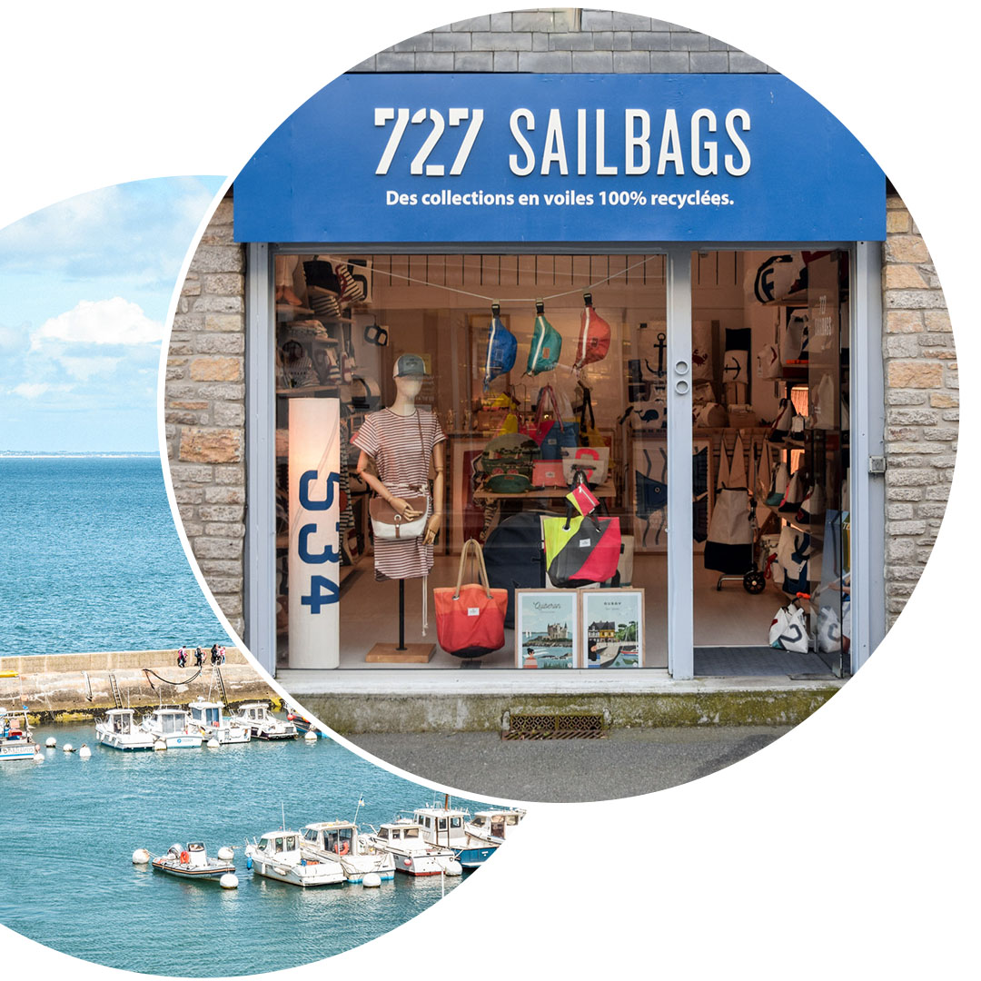 Façade boutique 727 Sailbags Sarzeau 