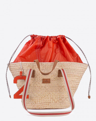 Woven basket Penelope terracotta