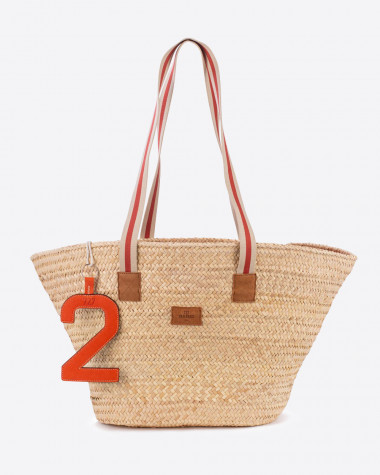 Woven basket Penelope terracotta