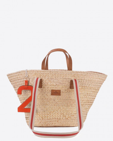 Woven basket Penelope terracotta
