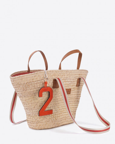 Woven basket Penelope terracotta