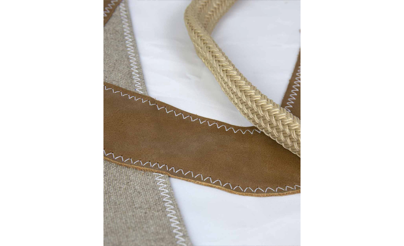 Travel Bag Carla - Linen and leather
