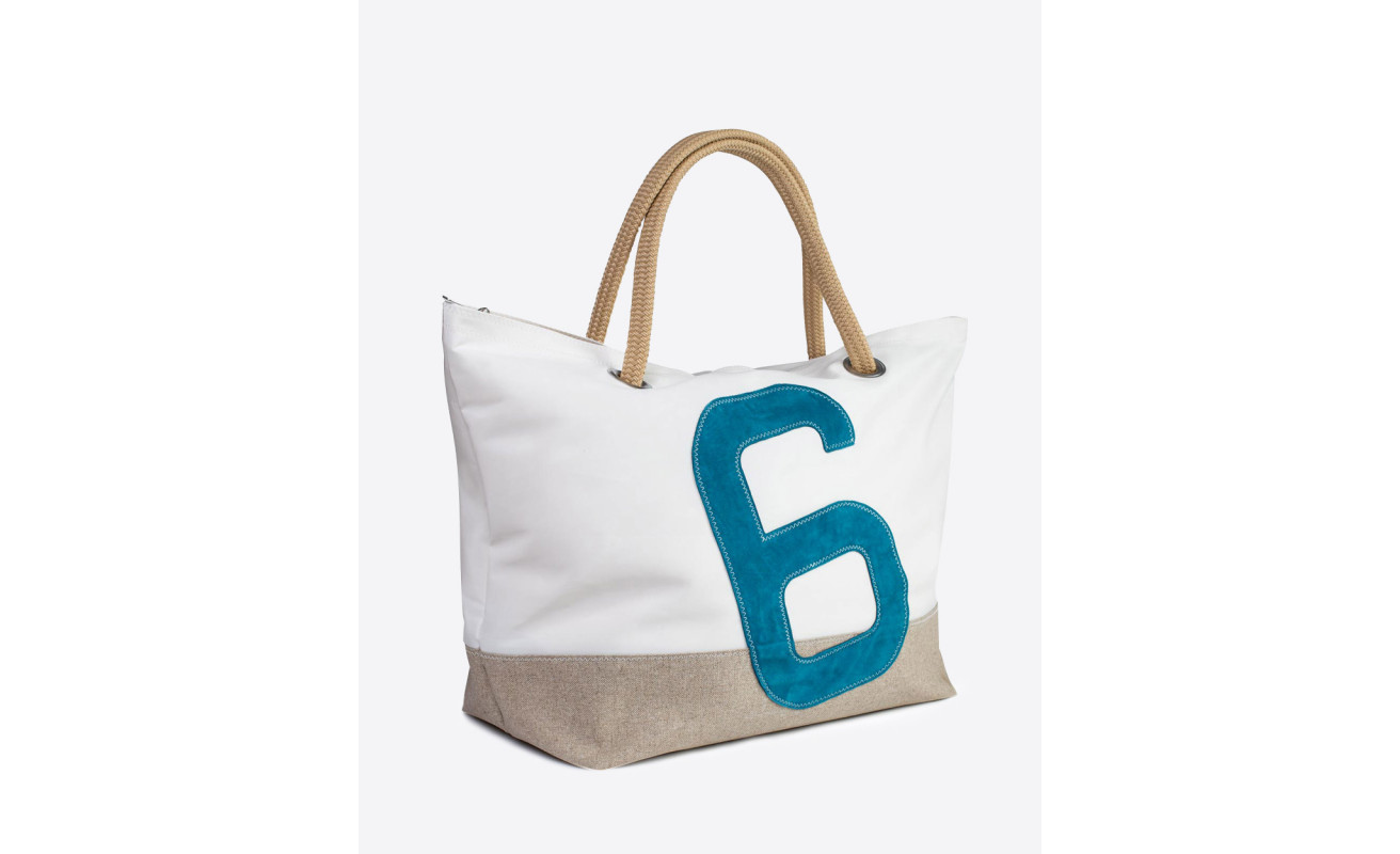 Travel Bag Carla - Linen and leather
