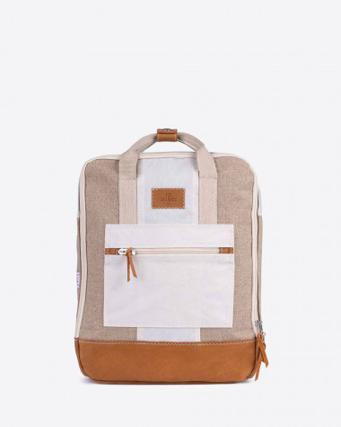 Willy backpack - Linen & Leather