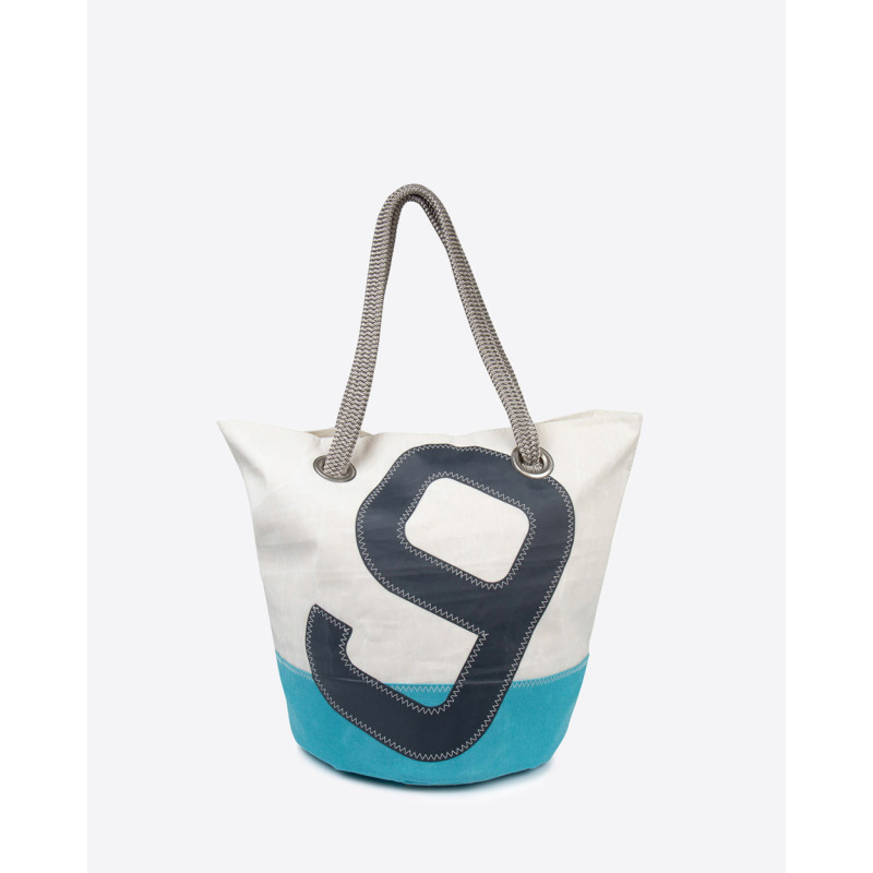 Sandy Handbag · Summer Time Blue recyclé | 727 Sailbags USA