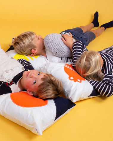 Cushion 40x40 Flottille orange & blue buoy