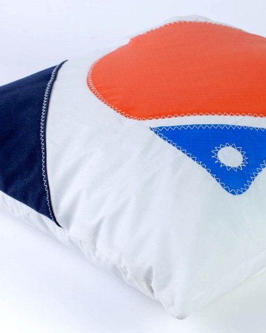 Cushion 40x40 Flottille orange & blue buoy