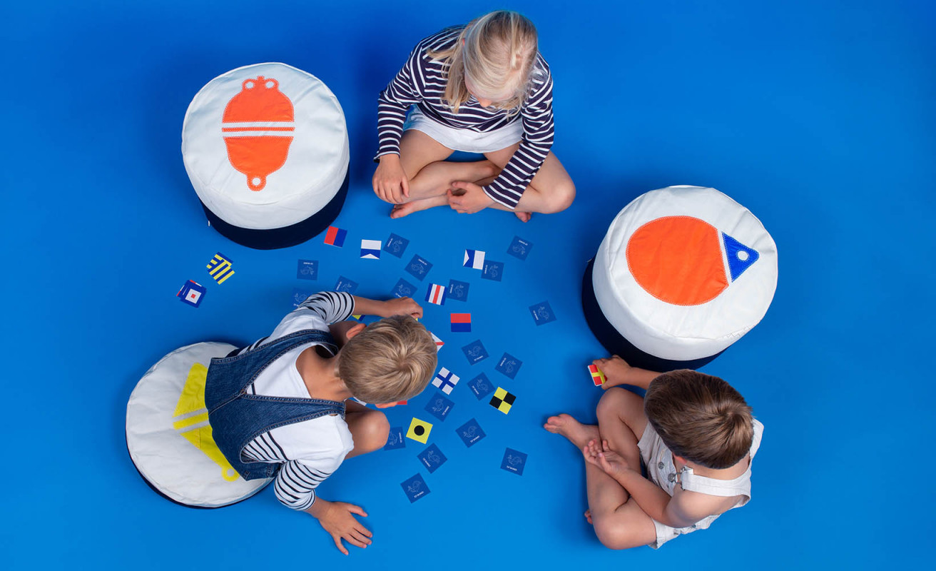 Tom Pouf Ø42 Flottille orange