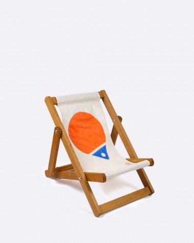 Kids Deckchair Flottille orange & blue buoy