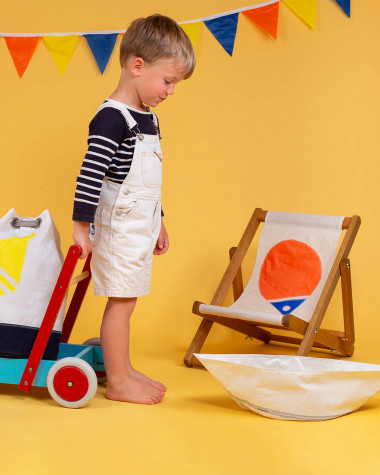 Kids Deckchair Flottille orange & blue buoy