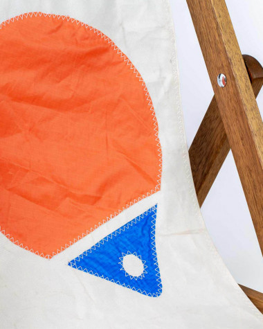 Kids Deckchair Flottille orange & blue buoy