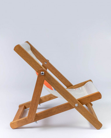 Kids Deckchair Flottille orange & blue buoy