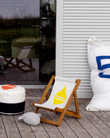 Kids Deckchair Flottille yellow buoy