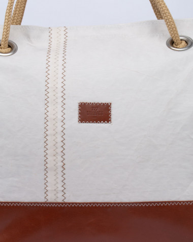 Duffel Bag Onshore · Linen and leather