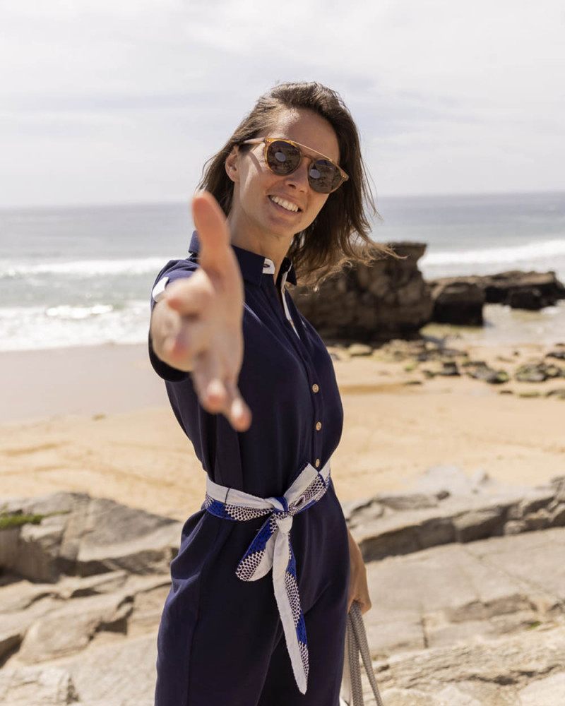 Maritime polo dress - Navy