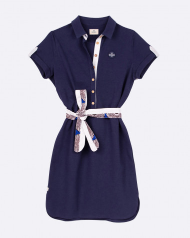 Maritime polo dress - Navy